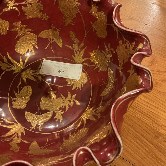 Chinese Ceramic 10 inch Lotus Bowl - NWT - Picture 12 of 12